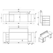 CONELLI Reception Desk  2.4M - Light Walnut gallery detail image