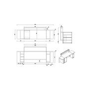 CONELLI Reception Desk  2.4M - Light Walnut gallery detail image