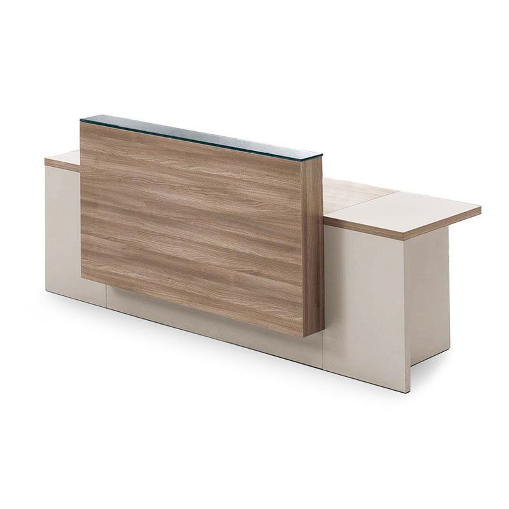 CONELLI Reception Desk  2.4M - Light Walnut gallery detail image