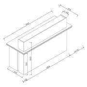 JARIN  Reception Desk 1.8M Right Panel - Carbon Grey & White Colour gallery detail image
