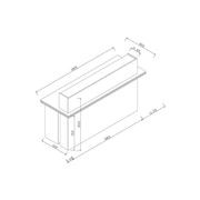JARIN  Reception Desk 1.8M Right Panel - Carbon Grey & White Colour gallery detail image