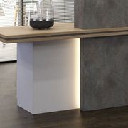 JARIN Reception Desk 2.4M Left Panel - Carbon & White gallery detail image
