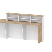 HELMER Reception Desk 2.4M Right Panel - Oak & White gallery detail image