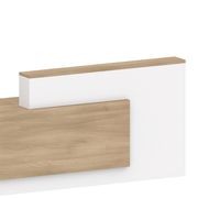 HELMER Reception Desk 2.4M Left Panel - Oak & white gallery detail image