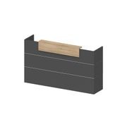 BELEN Reception Desk 1.8M - Acacia & Carbon Grey gallery detail image