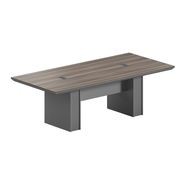 MADDOK Boardroom Table 2.4M - Chocolate & Charcoal Grey gallery detail image