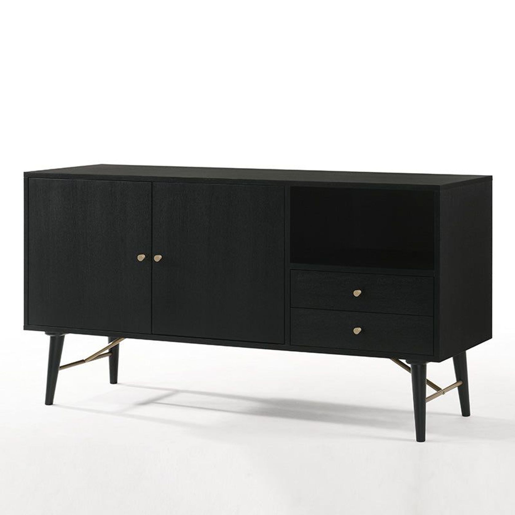 RANIA Sideboard Buffet 160cm - Black Ash gallery detail image