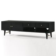 RANIA Entertainment TV Unit 170cm - Black Ash gallery detail image