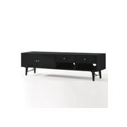 RANIA Entertainment TV Unit 170cm - Black Ash gallery detail image