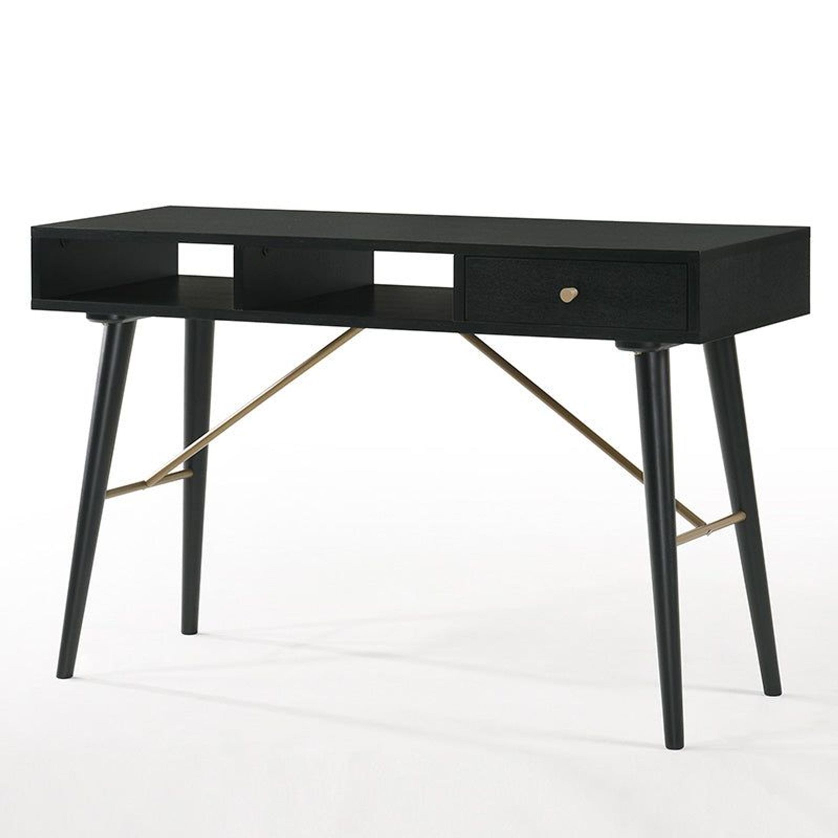 RANIA Study Desk Console 120cm - Black Ash gallery detail image