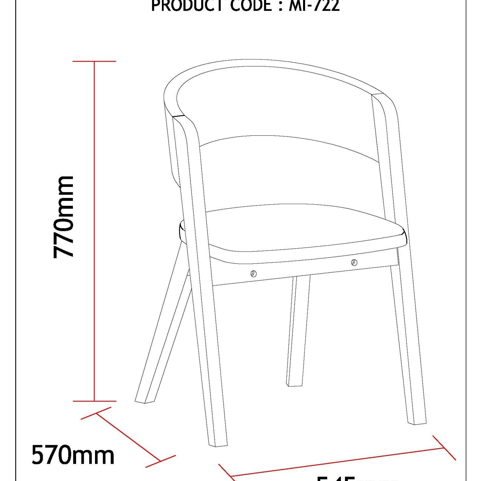 ALESSA Dining Chair - Blue gallery detail image