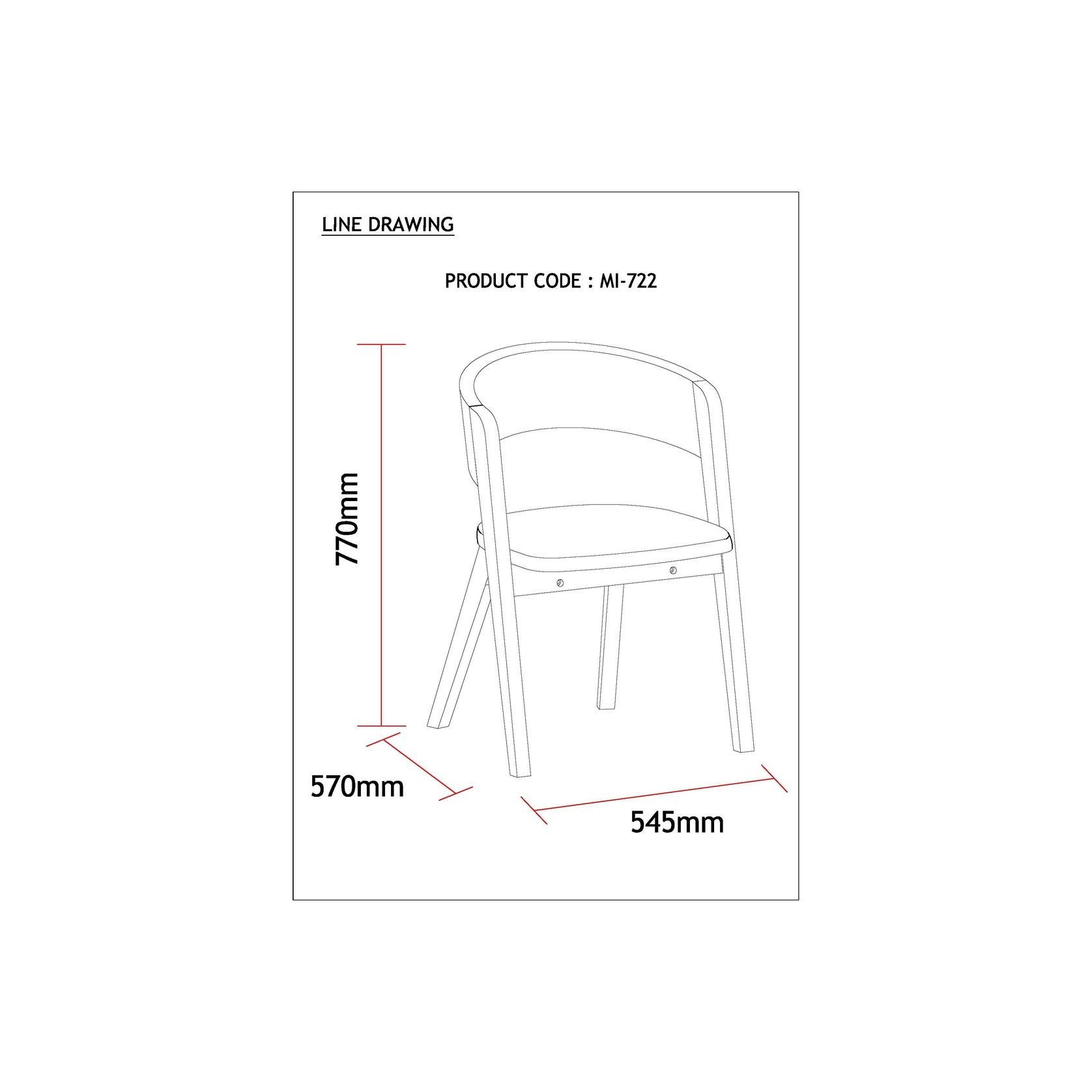 ALESSA Dining Chair - Blue gallery detail image