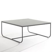 MARIT Coffee Table - 90cm - Grey + Black Metal gallery detail image