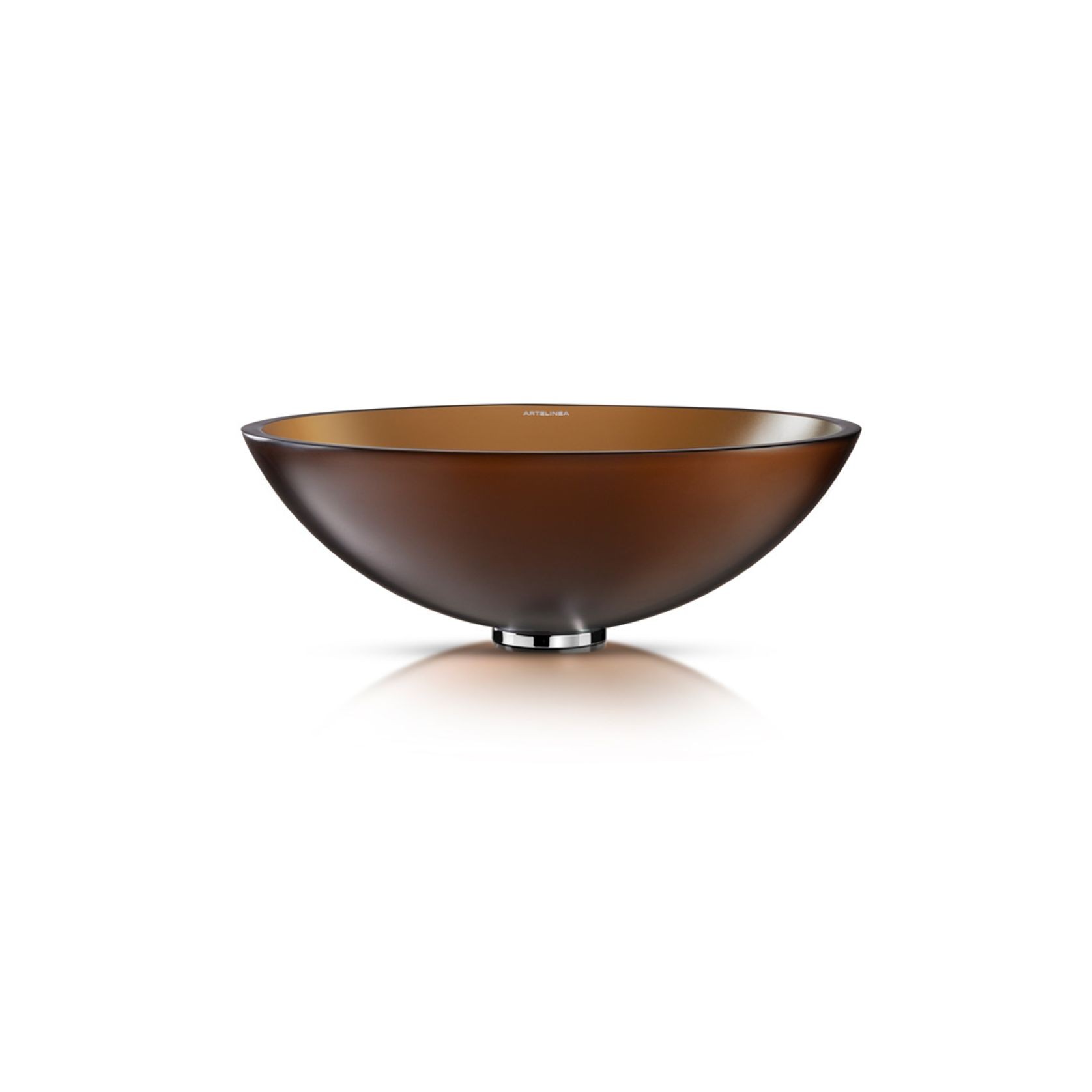 Milano 430 Round Vessel Basin Ambra Satin gallery detail image