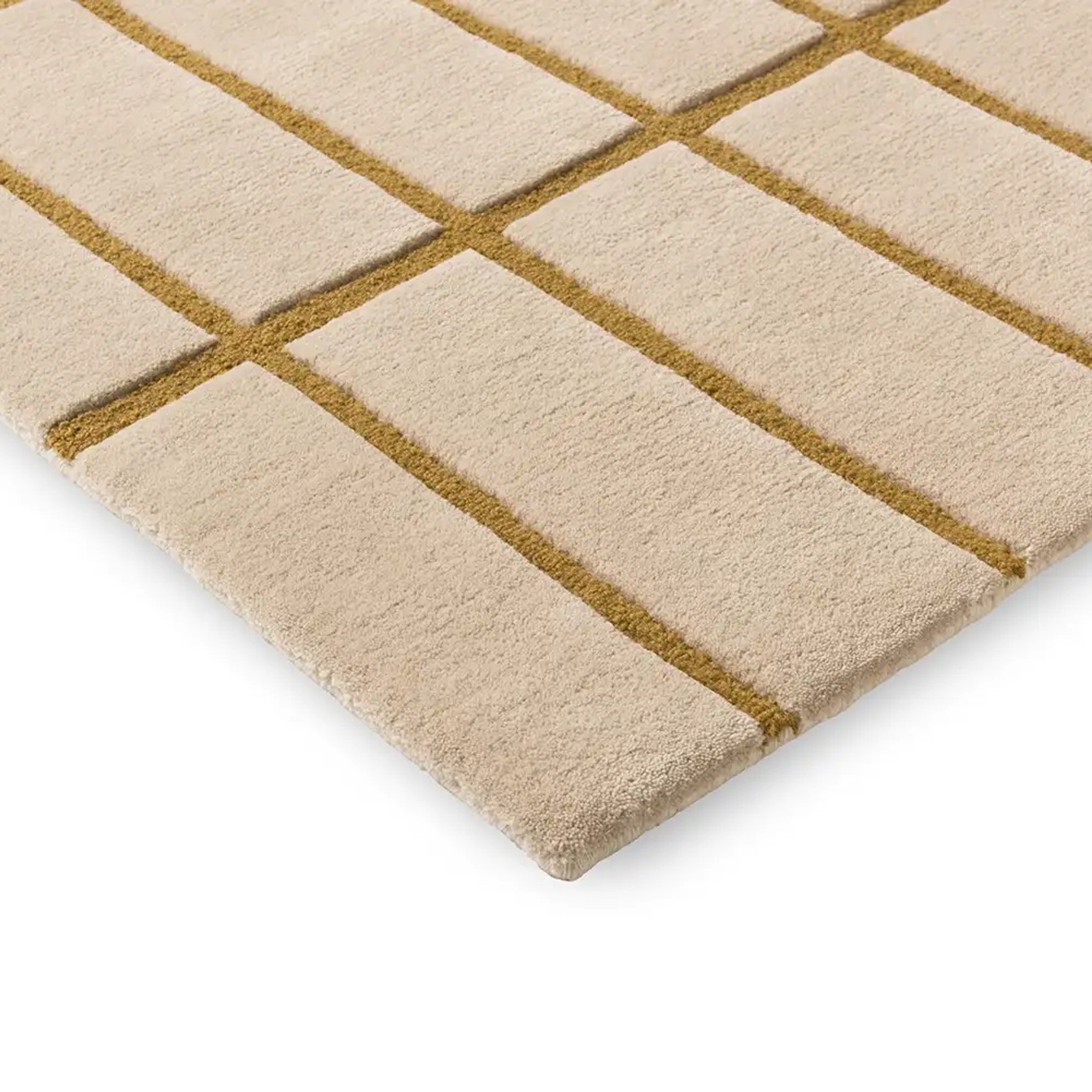 Marimekko Tiiliskivi - Bronze Yellow | 100% Wool Designer Floor Rug gallery detail image