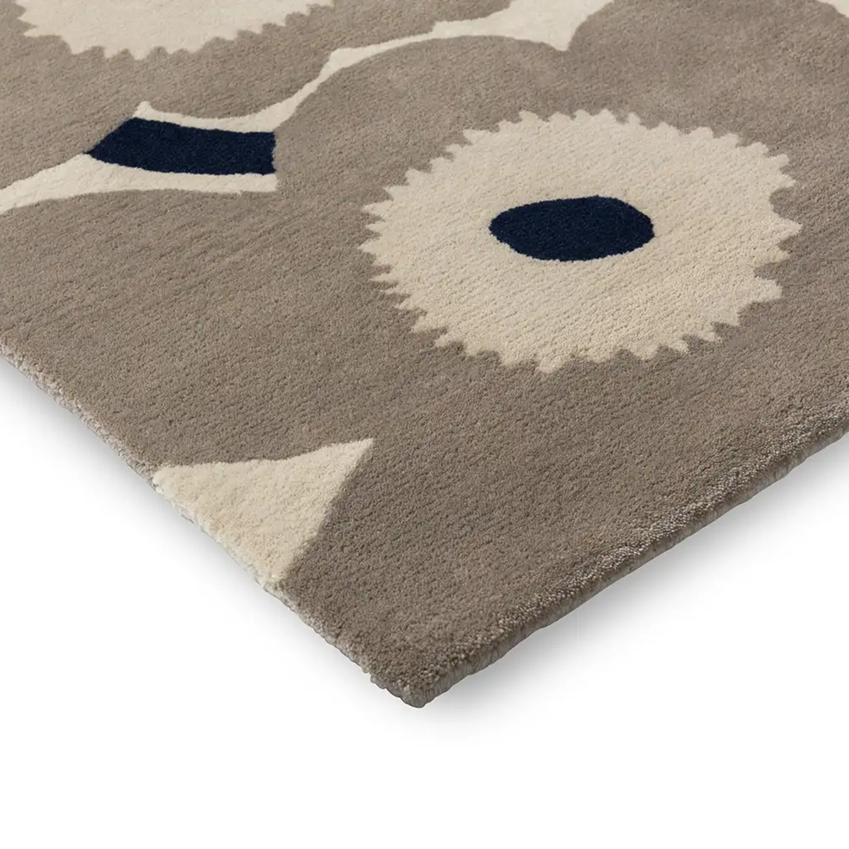 Marimekko Unikko - Greige | 100% Wool Designer Floor Rug gallery detail image