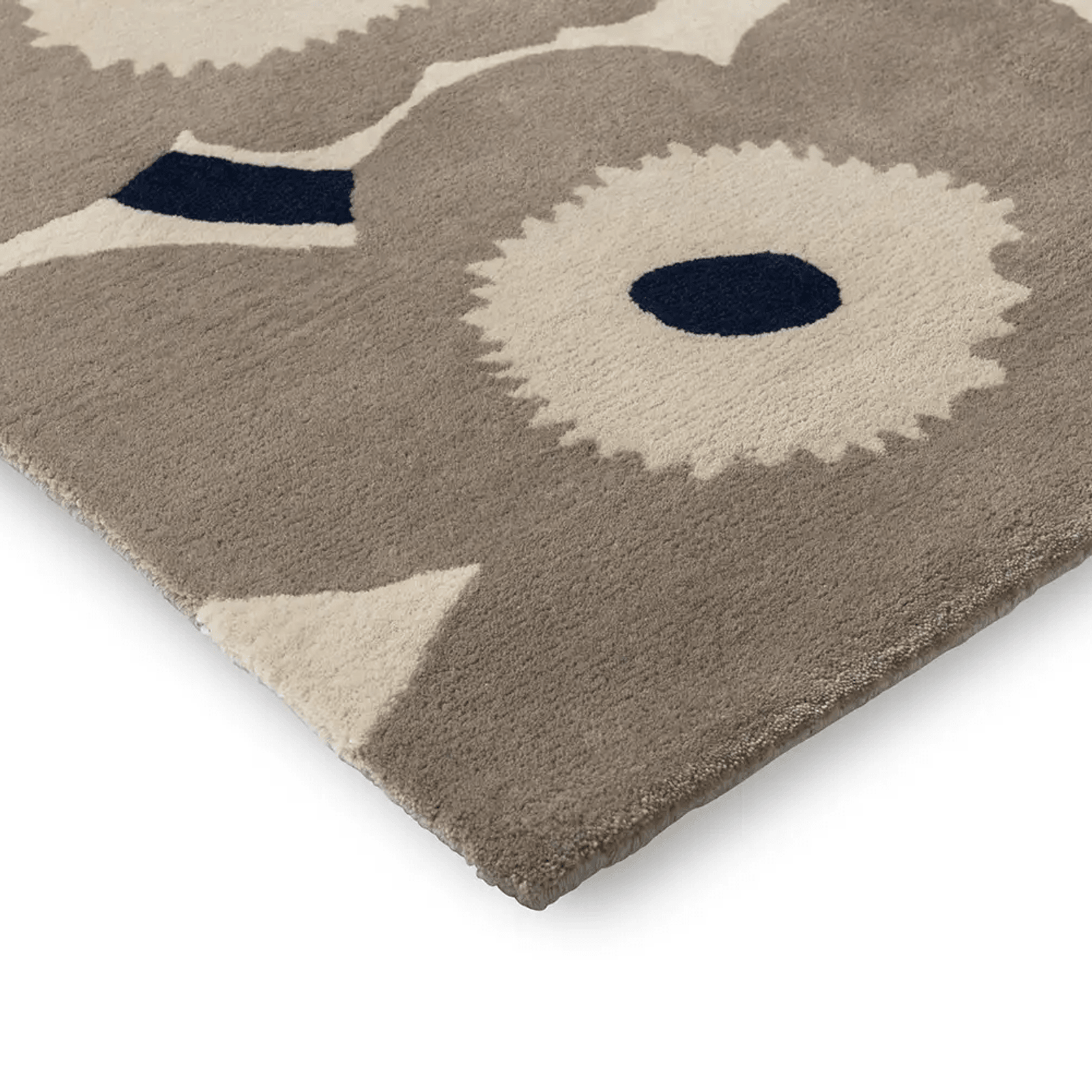 Marimekko Unikko - Greige | 100% Wool Designer Floor Rug gallery detail image