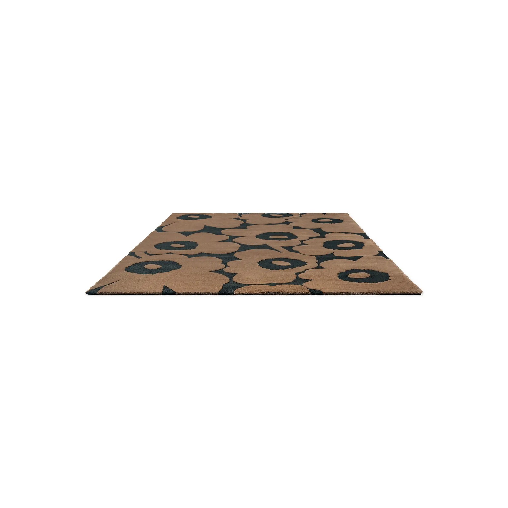 Marimekko Unikko in Rose and Black | Designer Floor Rug gallery detail image