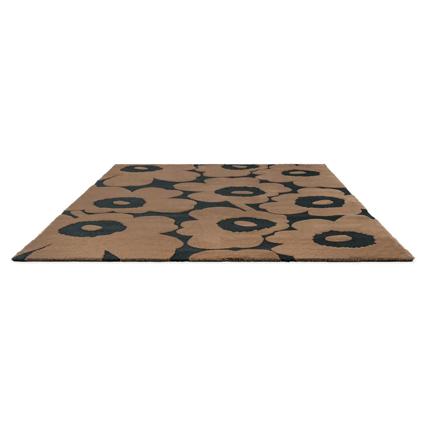 Marimekko Unikko in Rose and Black | Designer Floor Rug gallery detail image