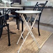 Side Table - Galvanized Tin Top And Iron Base gallery detail image