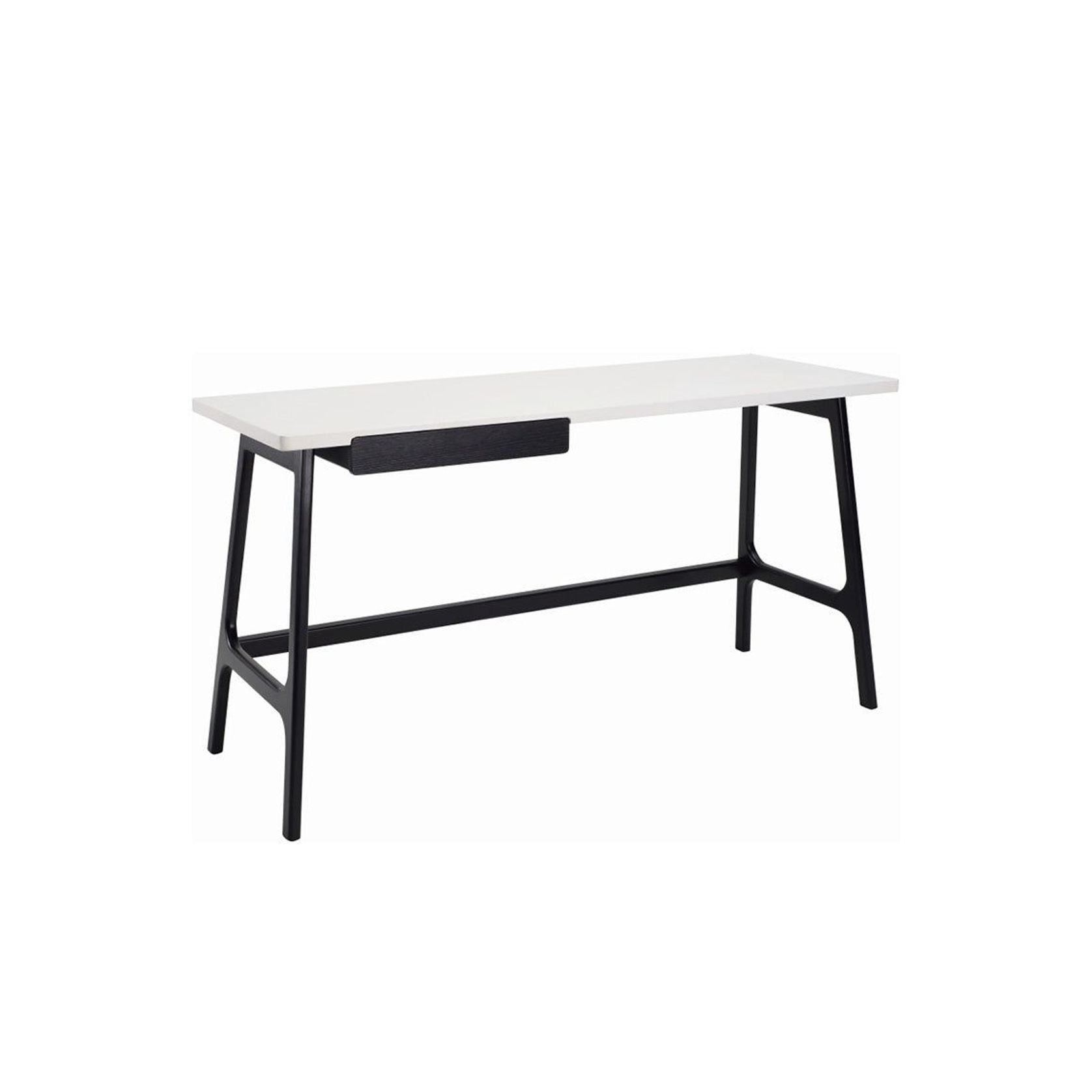 MOREY Study Desk - White & Black gallery detail image