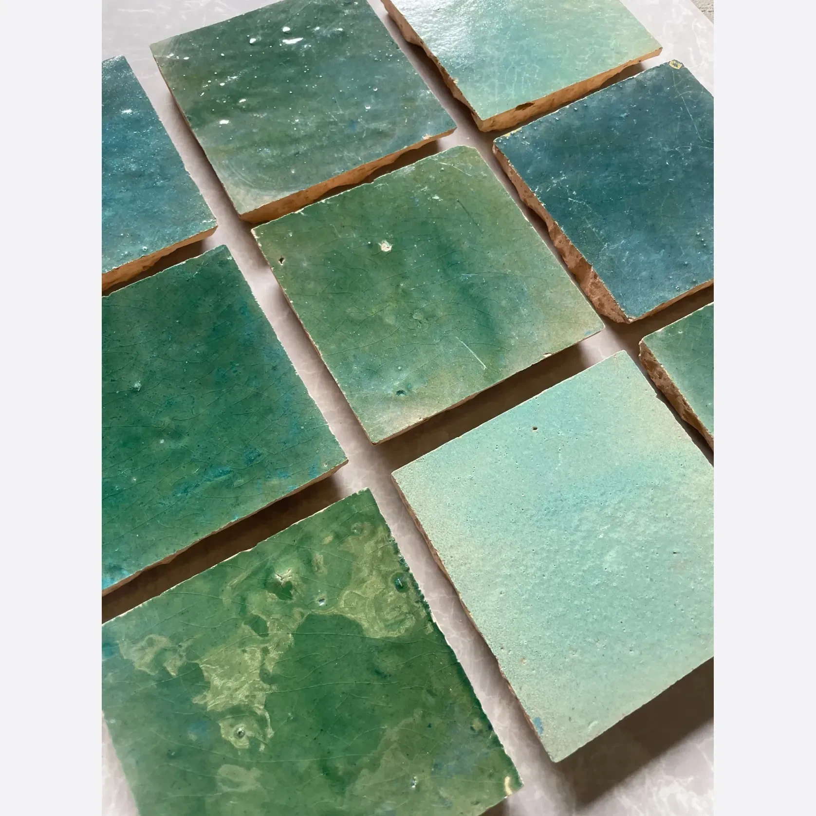 Atlas Blue Green Square Moroccan Zellige gallery detail image