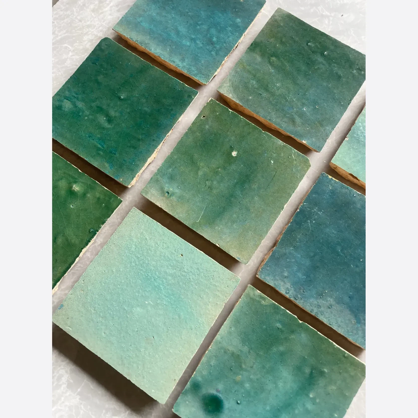 Atlas Blue Green Square Moroccan Zellige gallery detail image