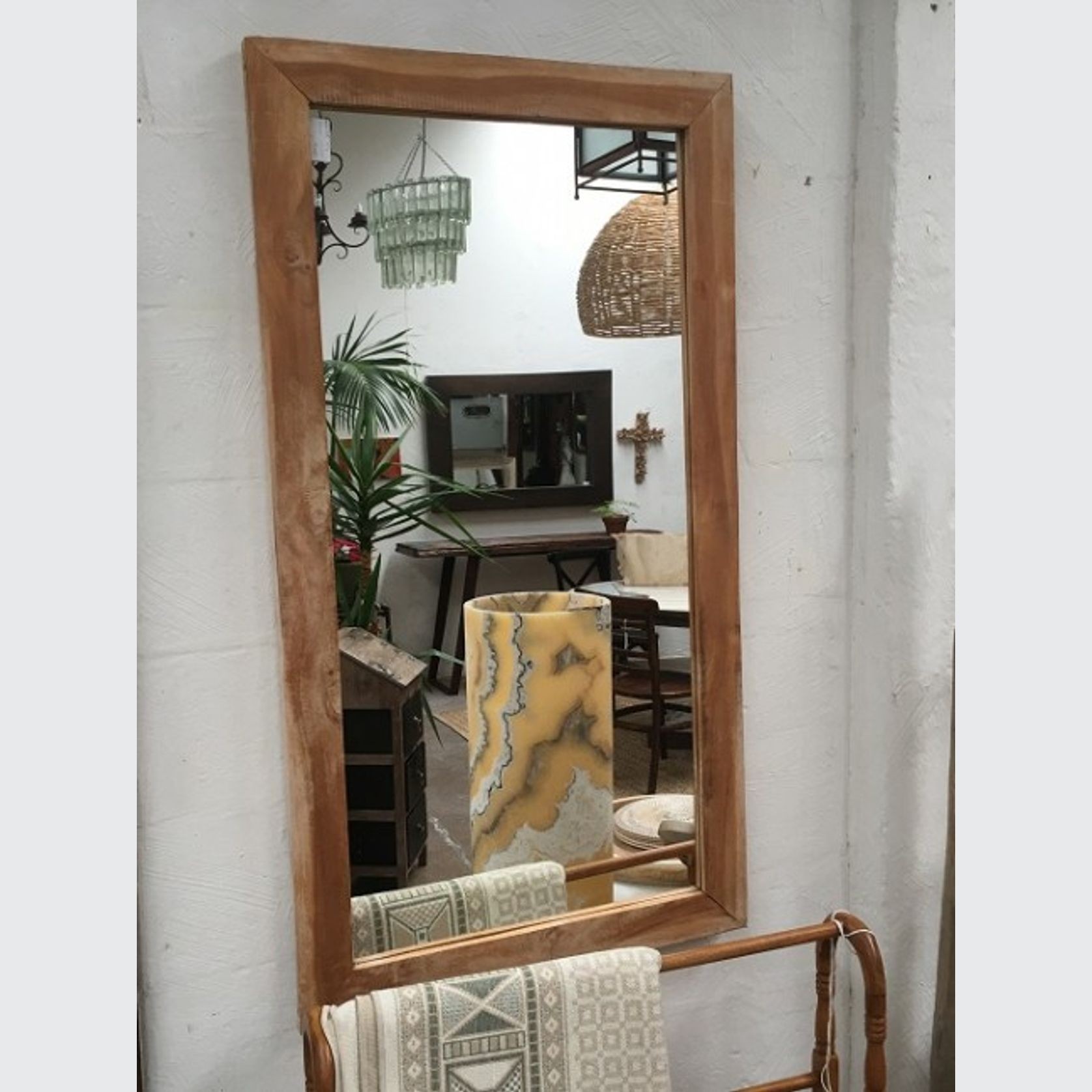 Wood Frame With Mirror Natural gallery detail image
