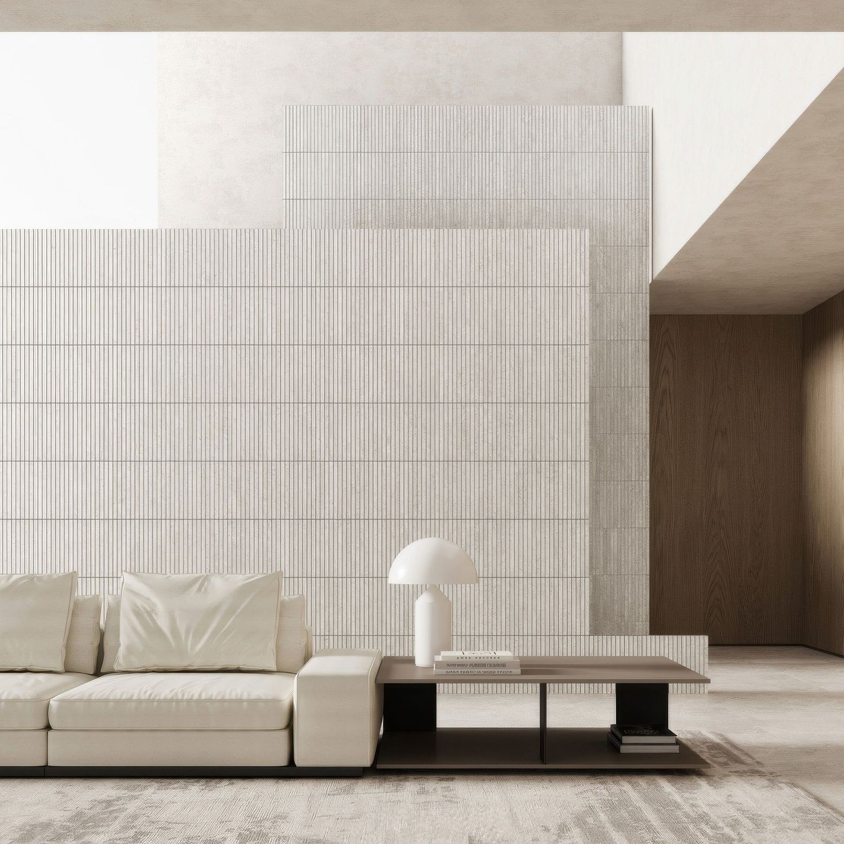 Arctic Tundra White Matt Stick Mosaic 23x300mm gallery detail image