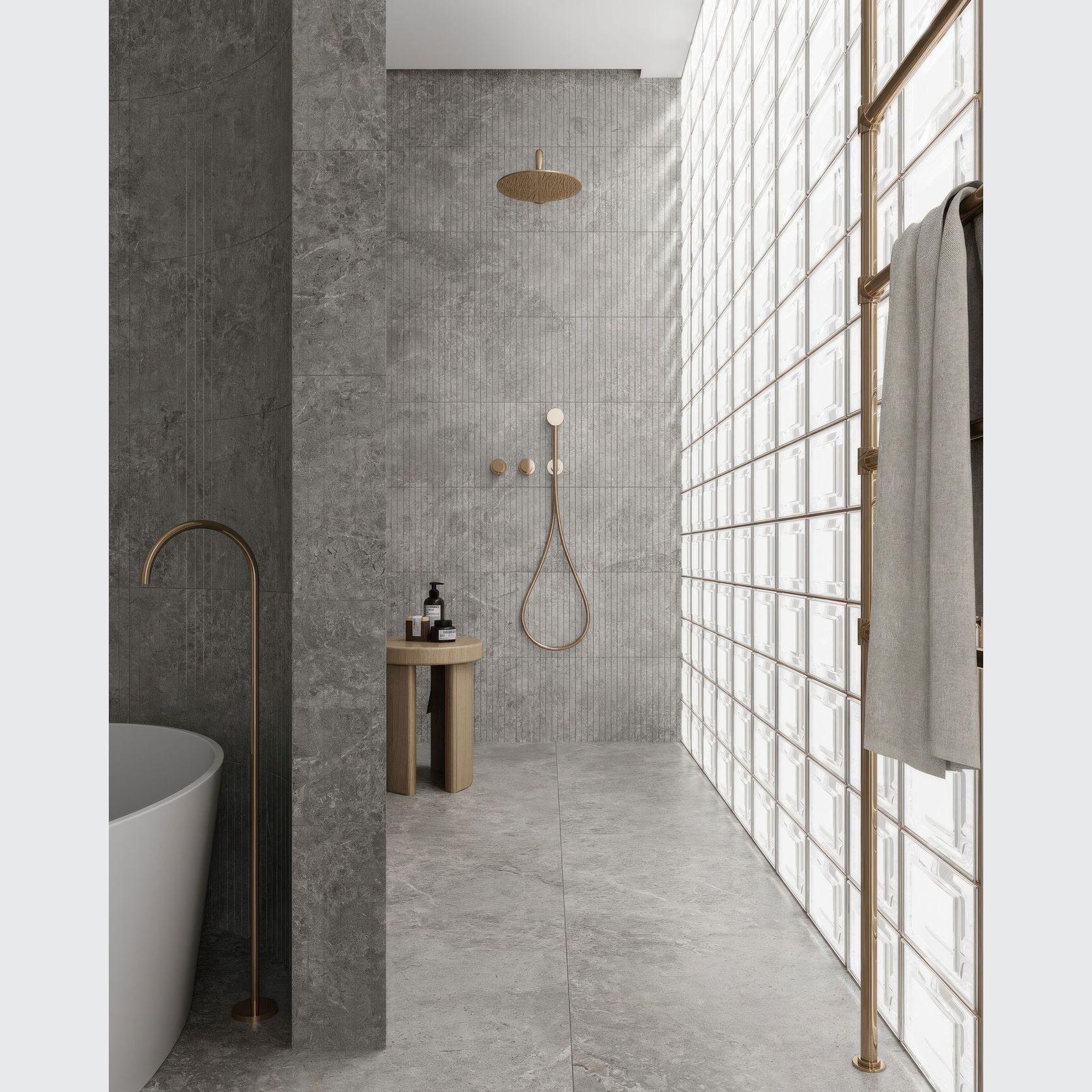 Arctic Tundra Grey Matt Stick Mosaic 20x300mm gallery detail image