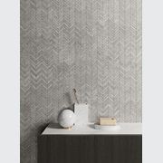 Arctic Tundra Grey Matt Herringbone Mosaic gallery detail image