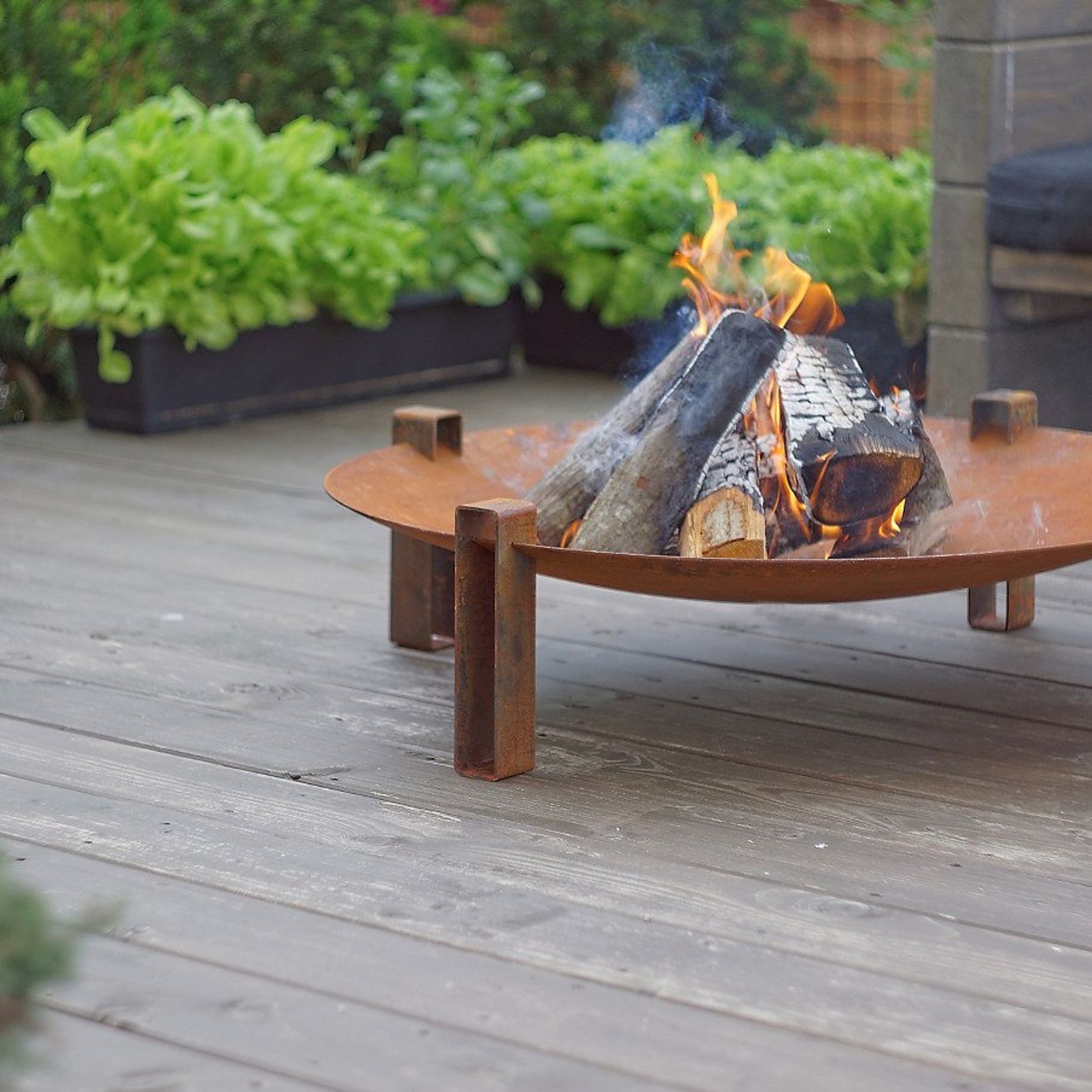 ALFRED RIESS Stromboli Steel Fire Pit - Large gallery detail image