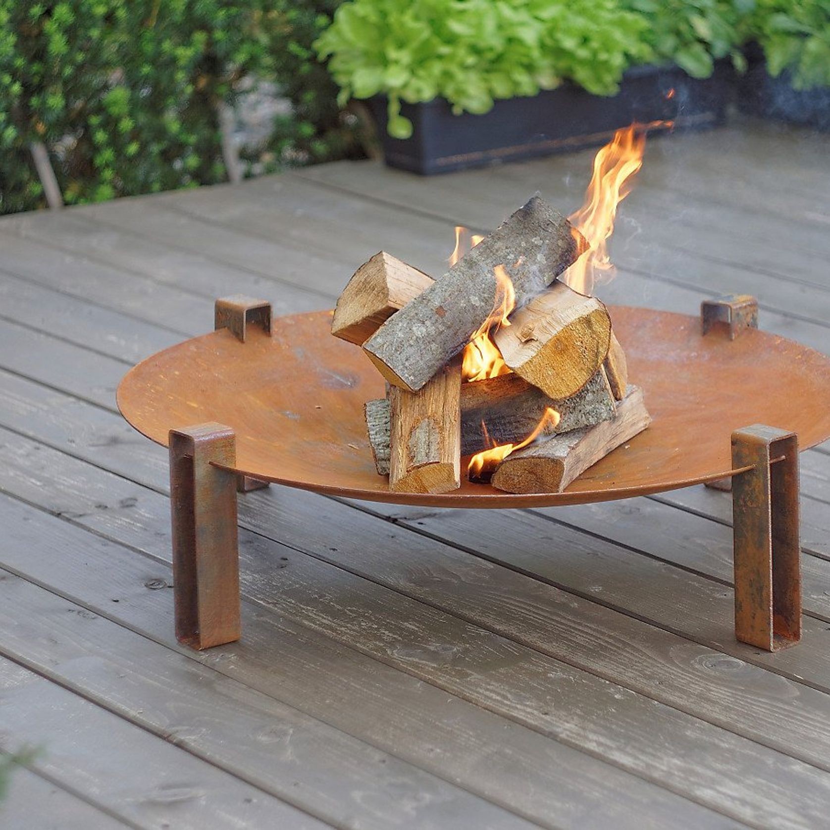 ALFRED RIESS Stromboli Steel Fire Pit - Large gallery detail image