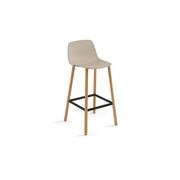 Maarten Plastic Counter Stool - Four Wooden Legs gallery detail image