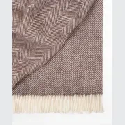 Weave Home Magnus Throw Blanket - Cocoa | 100% Wool gallery detail image