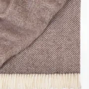 Weave Home Magnus Throw Blanket - Cocoa | 100% Wool gallery detail image