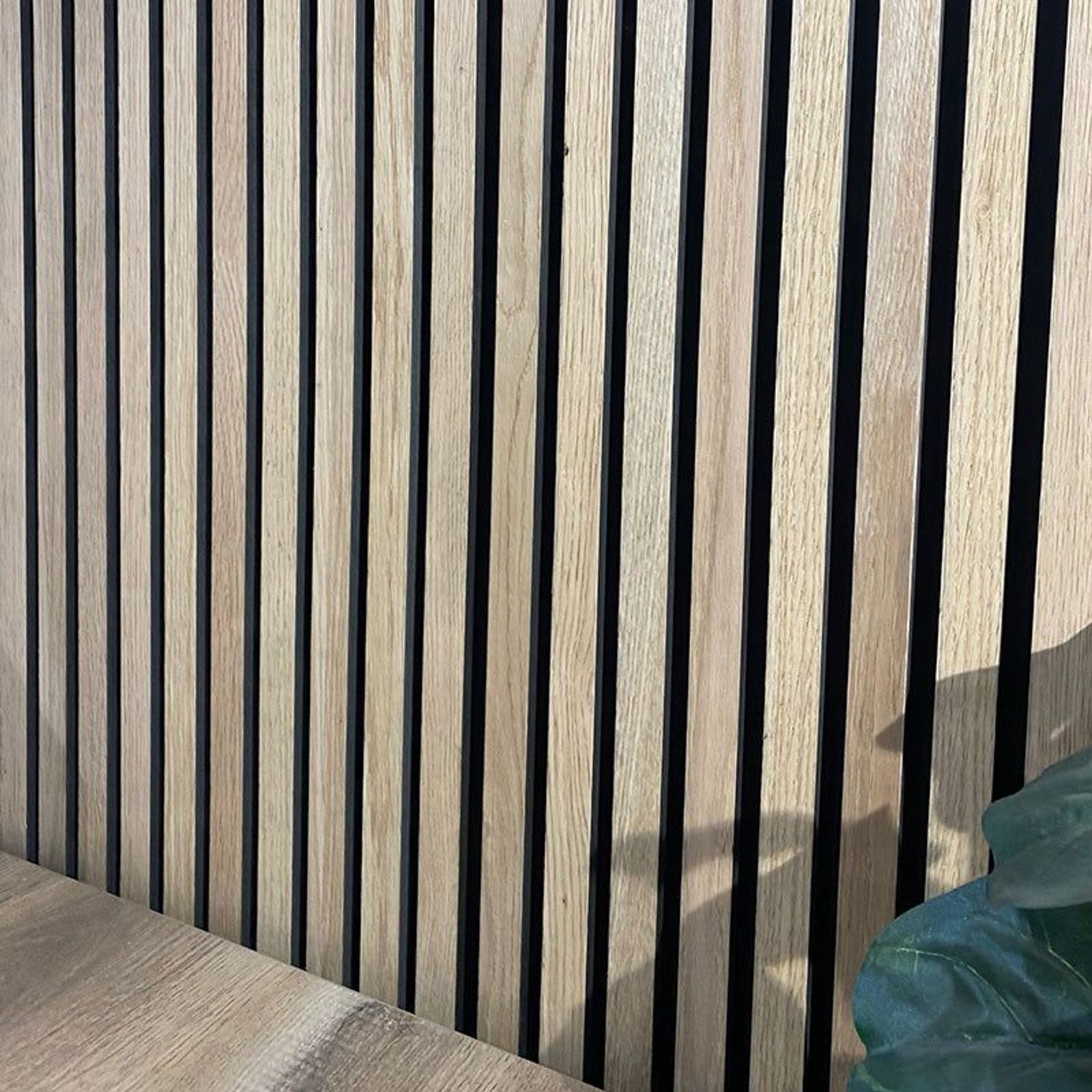 WOODFLEX Flexible Acoustic Wood Slat Wall Panel, Oak Veneer - 2400mm x 600mm gallery detail image