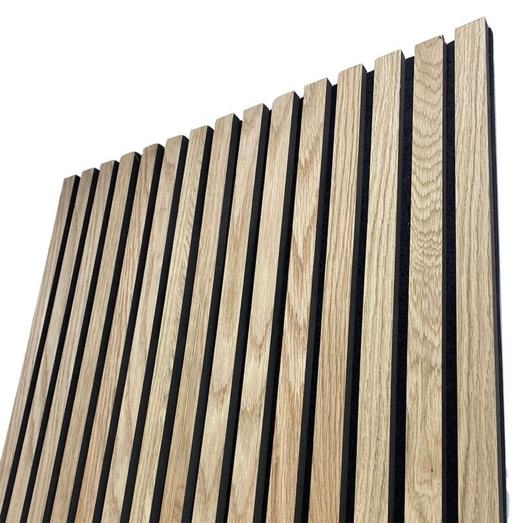 WOODFLEX Flexible Acoustic Wood Slat Wall Panel, Oak Veneer - 2400mm x 600mm gallery detail image