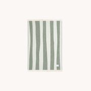 Maison Deux Rough Stripe - Agave | Large Reversible Wool Throw gallery detail image