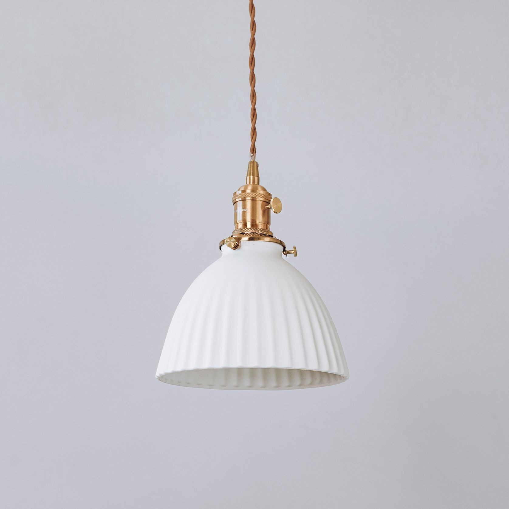 Margot | Ceramic Pleated Pendant Light gallery detail image