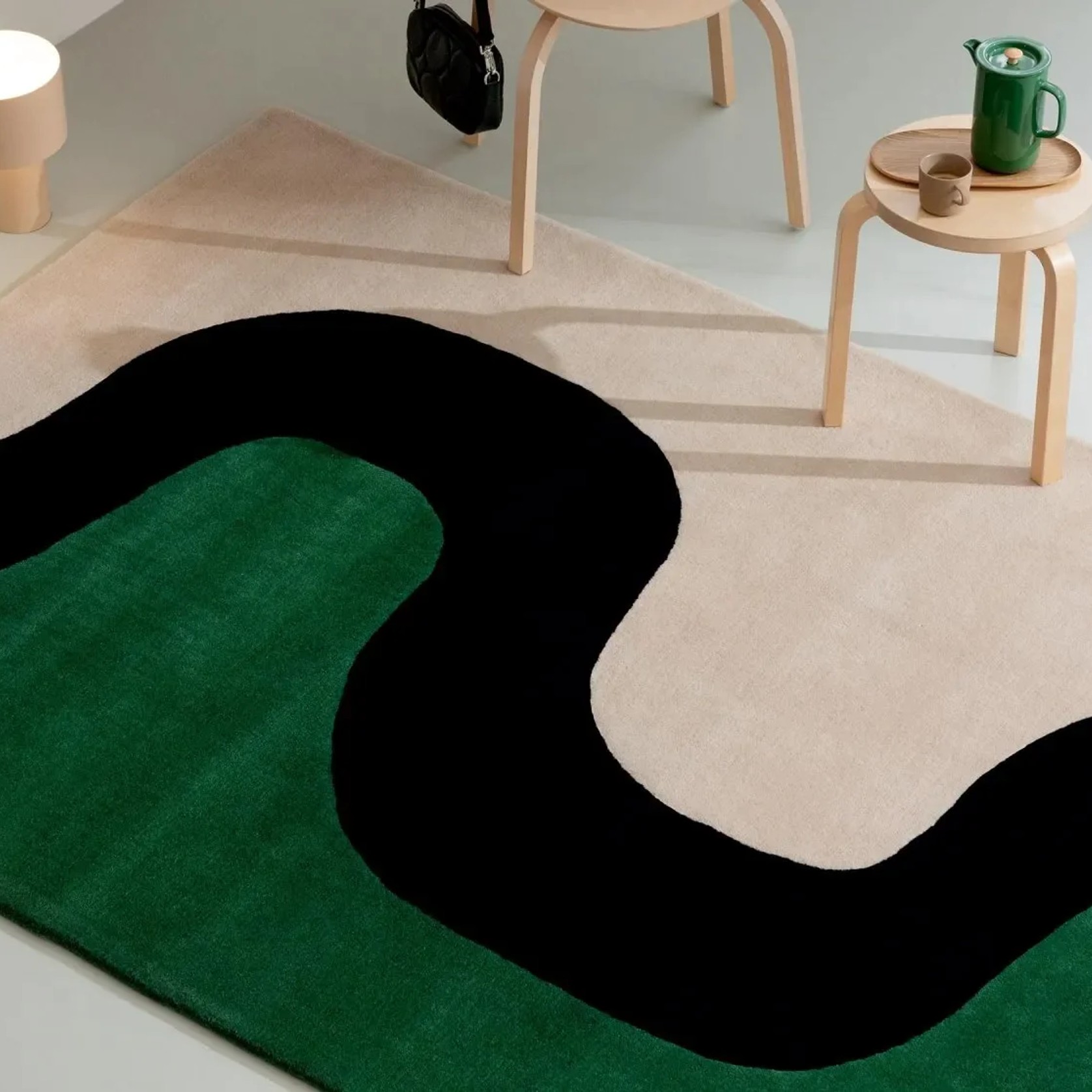 Marimekko Seireeni Green Designer Floor Rug gallery detail image