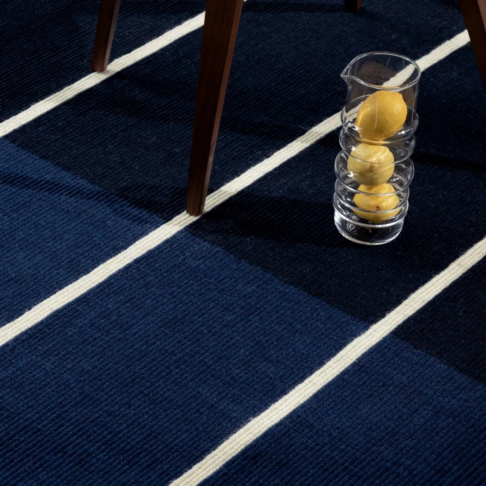Marimekko Tiibet Deep Blue Designer Floor Rug gallery detail image