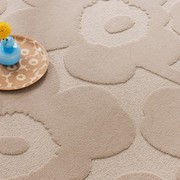 Marimekko Unikko Light Beige Designer Floor Rug gallery detail image