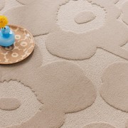 Marimekko Unikko - Light Beige | 100% Wool Designer Floor Rug gallery detail image