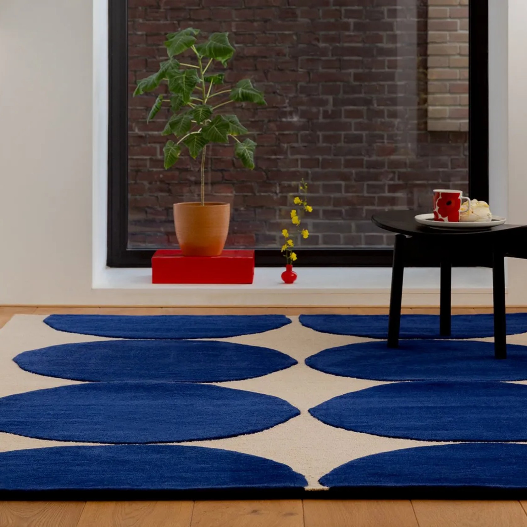 Marimekko Isot Kivet Blue Designer Floor Rug gallery detail image