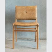 Maya Plush Dining Chair (Tan) gallery detail image