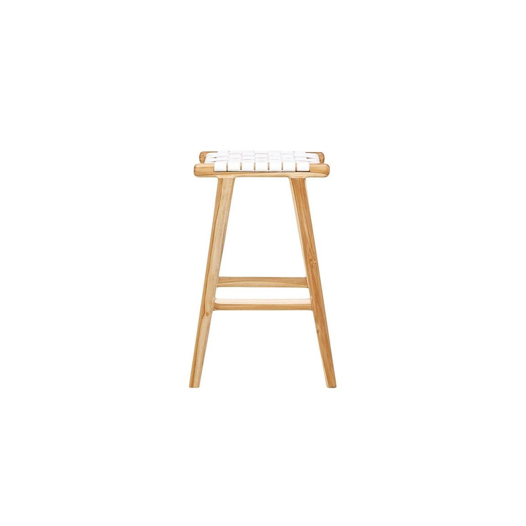 Jerry Counter Stool Strap Leather - White gallery detail image