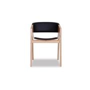 Merano Armchair - Natural Oak - Black Pad - by TON gallery detail image