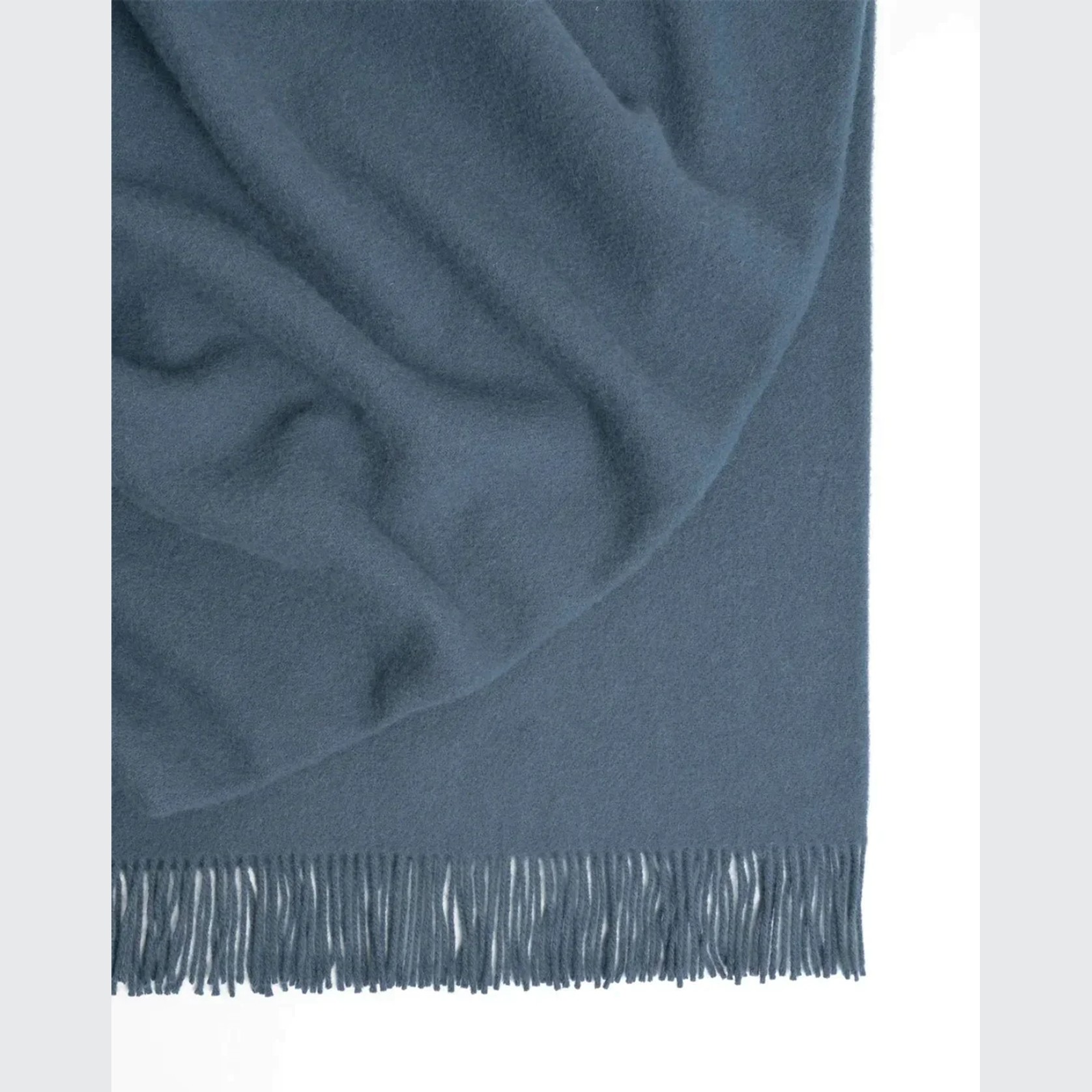 Weave Home Nevis Throw Blanket - Denim | NZ Lambswool gallery detail image