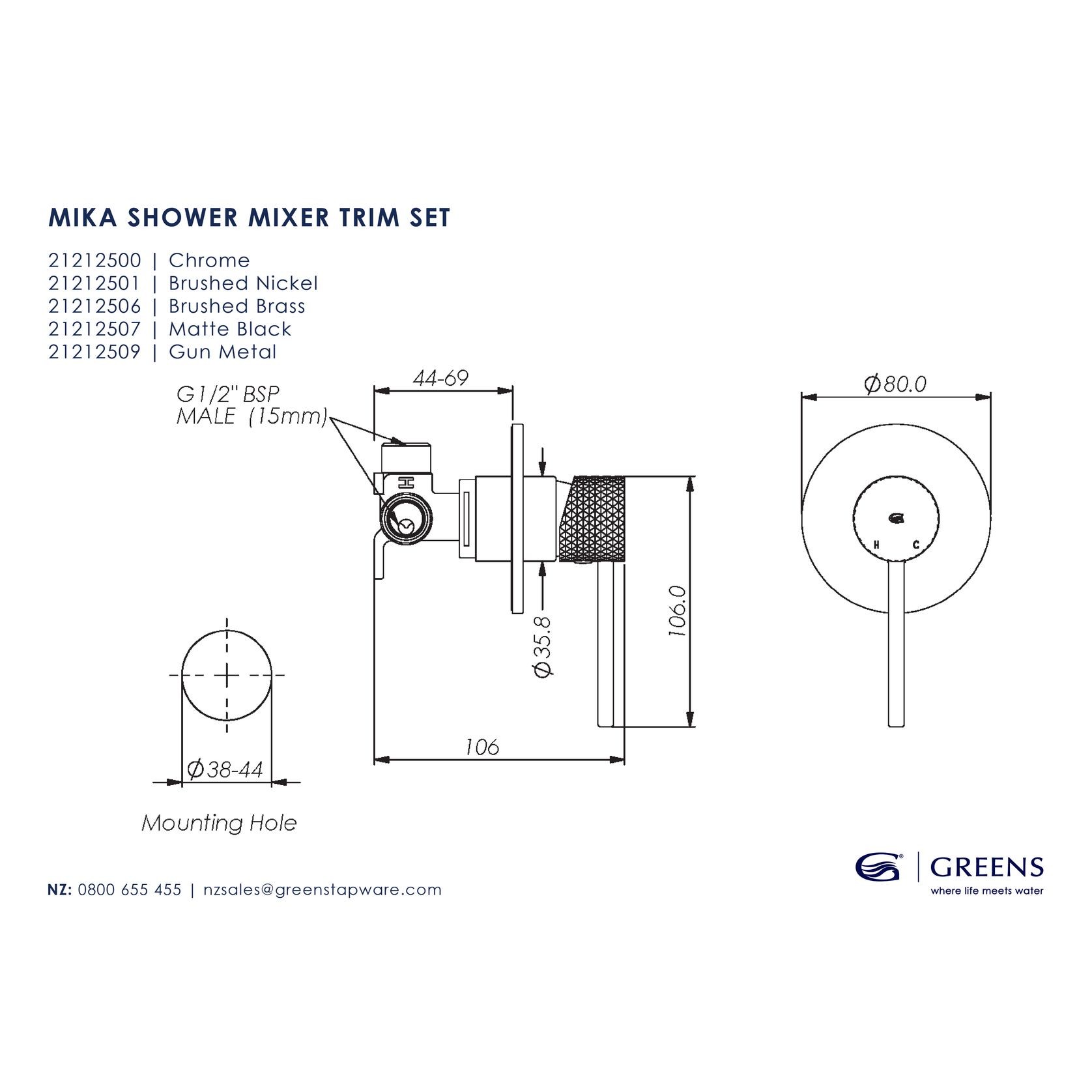 Mika Shower Mixer gallery detail image